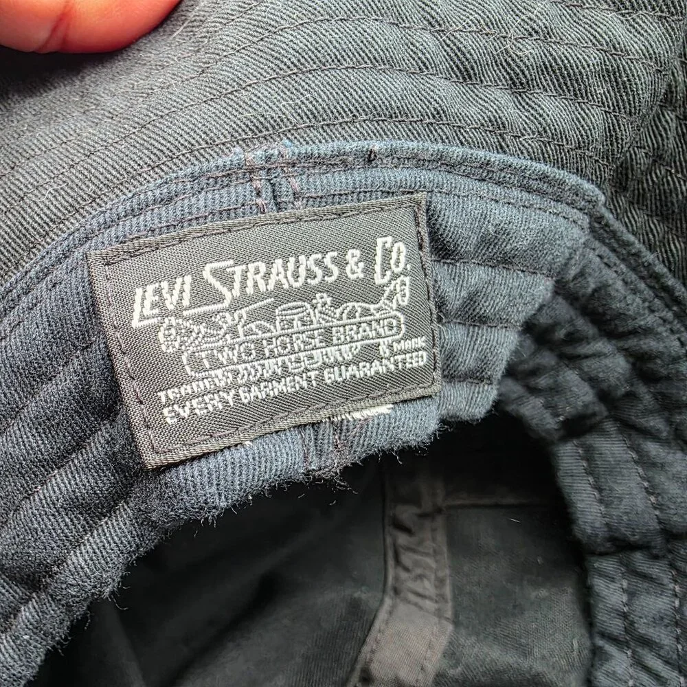 Levis Bucket Hat Unisex Black Casual Headwear Outdoors Walking Summer Fashion